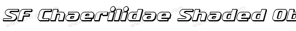 SF Chaerilidae Shaded Oblique字体转换